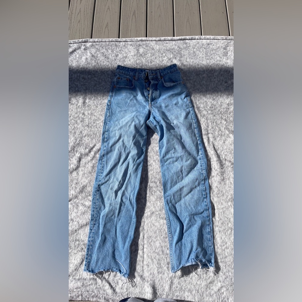 ZARA DENIM JEANS HIGHWAISTED WIDE LEG